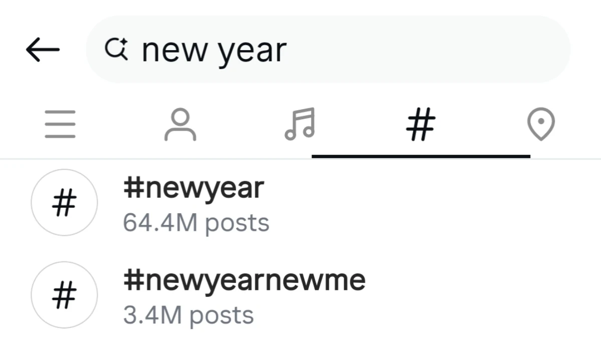 new year hashtags