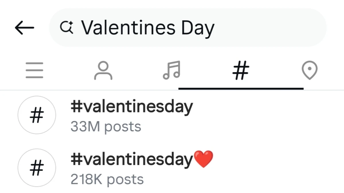 valentines day hashtags