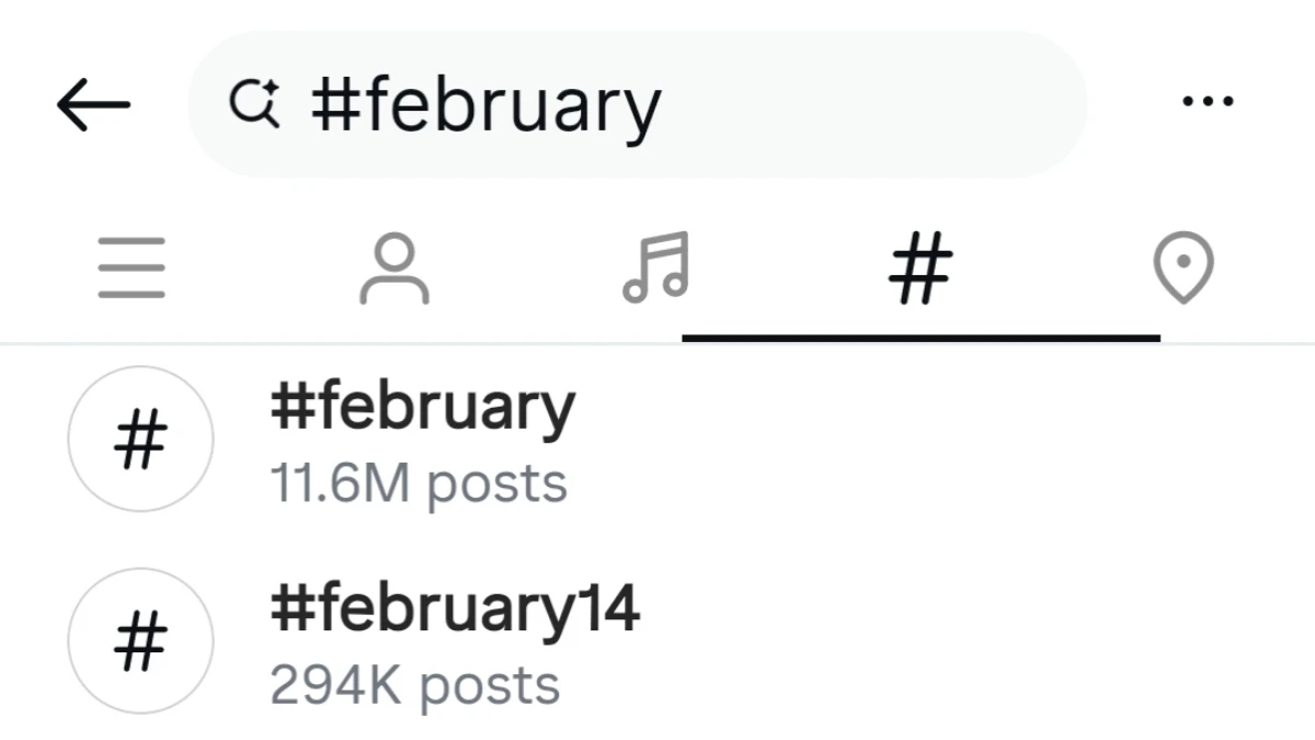 february trending hashtags